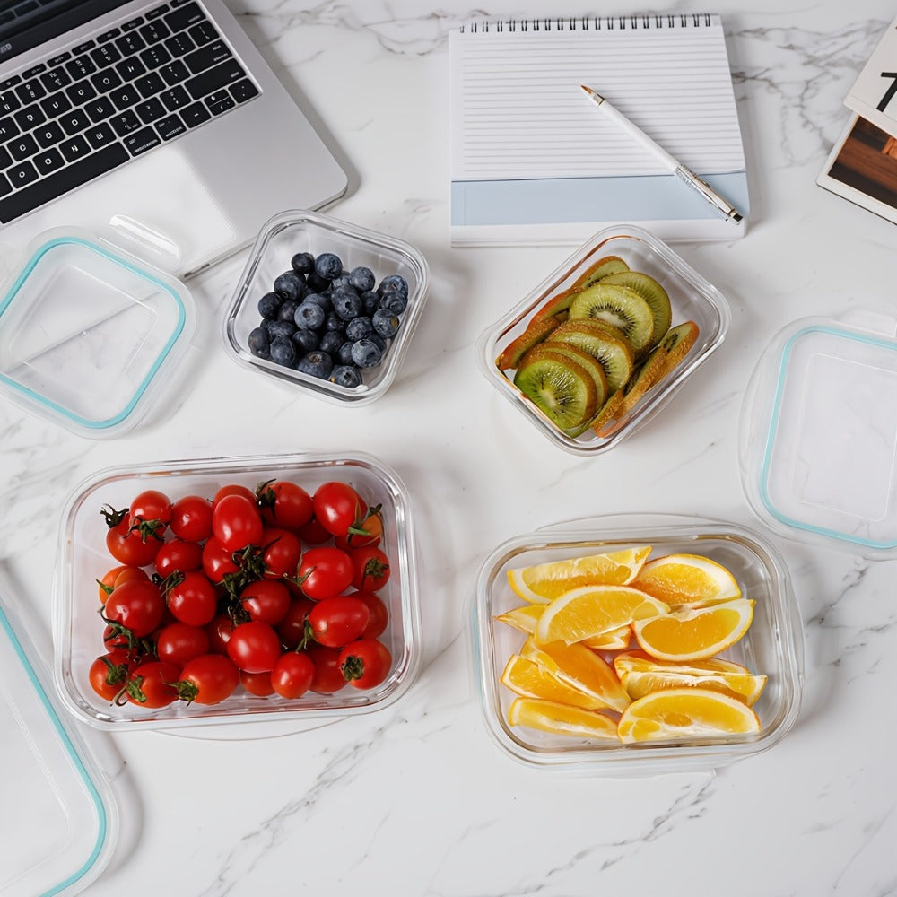 Glass Food Storage Containers 16-Piece Set 8 Glass Bowls with 8 Sealed Lids BPA Free Dishwasher Microwave Refrigerator Safe Meal Prep