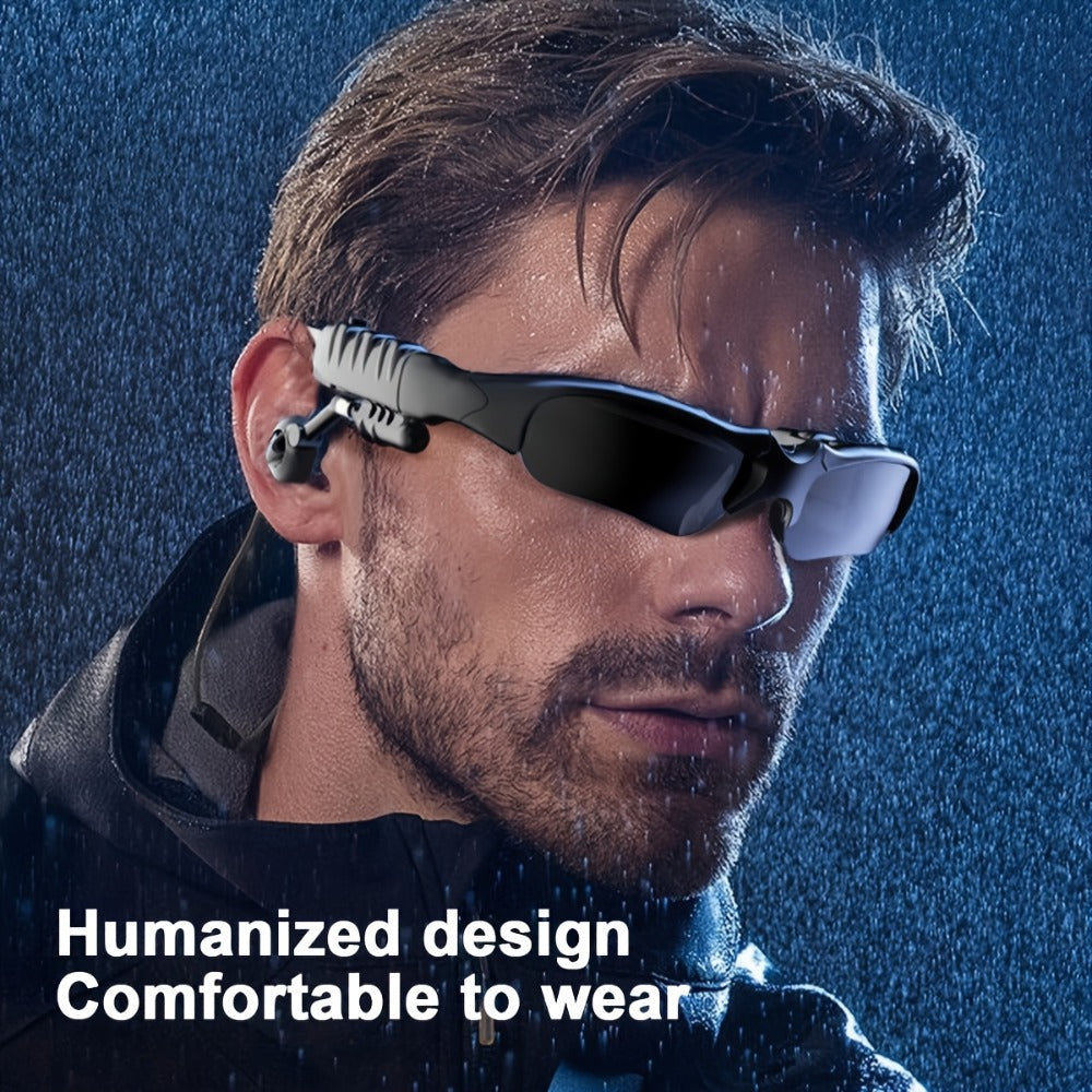 Open Ear Bluetooth Audio Glasses with Built-In Earbuds, Wireless Smart Sunglasses for Music & Hands-Free Calls