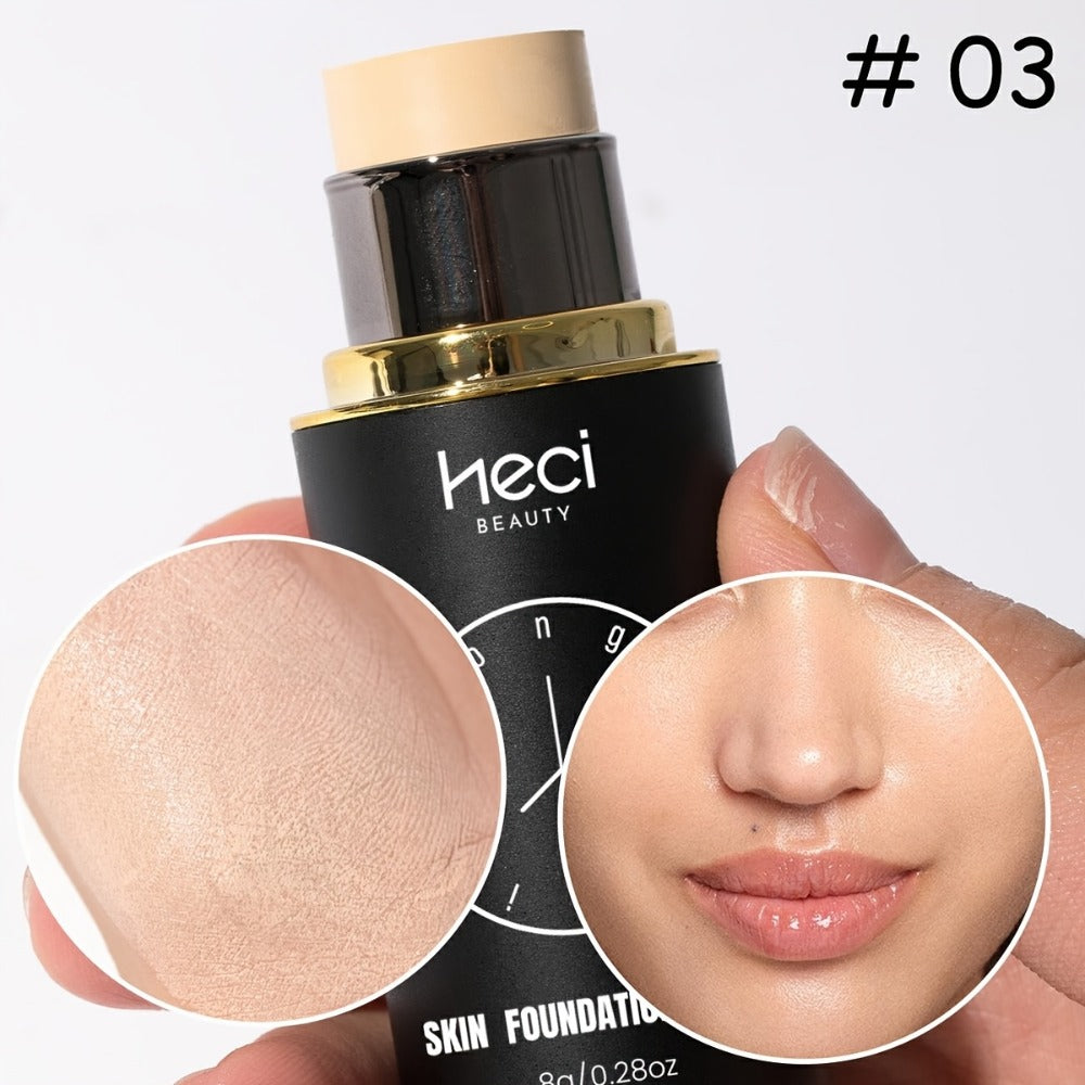 CC Cream Foundation Stick 2-Pack – Full Coverage Concealer, Waterproof Long-Lasting Natural Matte Finish, Lightweight Moisturizing Formula