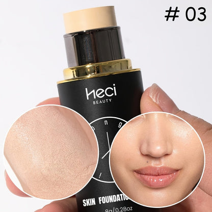 CC Cream Foundation Stick 2-Pack – Full Coverage Concealer, Waterproof Long-Lasting Natural Matte Finish, Lightweight Moisturizing Formula