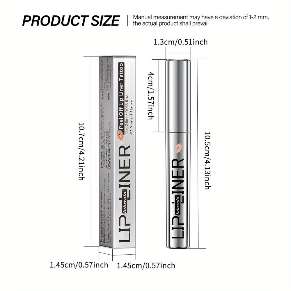 Lip Stain Pen Set 4 Colors 2-in-1 Lip Liner & Lip Tattoo – Waterproof Smudge-Proof Transfer-Resistant Matte Finish