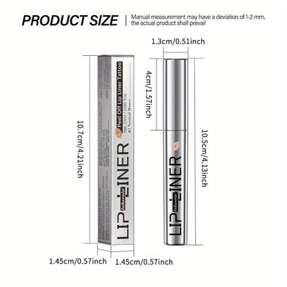 Lip Stain Pen Set 4 Colors 2-in-1 Lip Liner & Lip Tattoo – Waterproof Smudge-Proof Transfer-Resistant Matte Finish