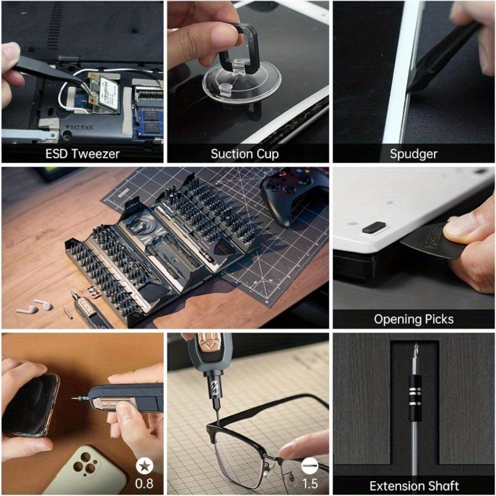 180-in-1 Precision Screwdriver Set, Magnetic Professional Kit for Laptop, Phone, Camera, Tablet, Game Console & Glasses