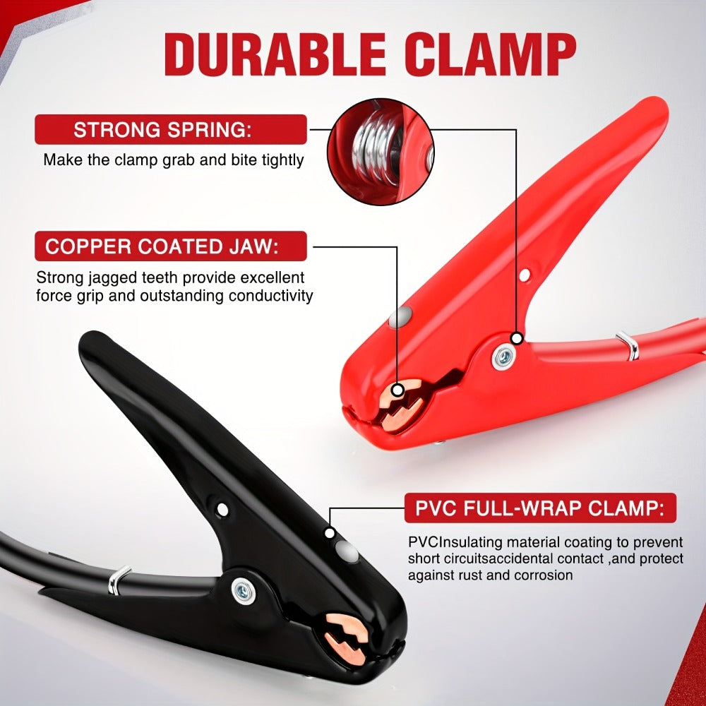 Heavy Duty Jumper Cables 600A CCA – Thickened Booster Cables with Carrying Bag for Pickup Truck, RV, Van & SUV