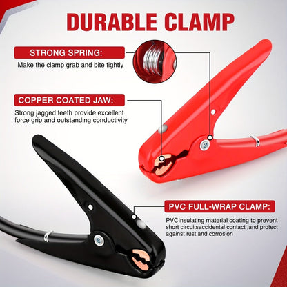 Heavy Duty Jumper Cables 600A CCA – Thickened Booster Cables with Carrying Bag for Pickup Truck, RV, Van & SUV