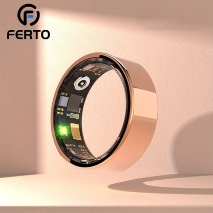 Health Monitoring Smart Ring with Heart Rate HRV Sleep Tracking, Steps Calories Body Temp & Menstrual Cycle – Bluetooth 5.3, iOS & Android