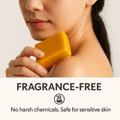 Kojic Acid Turmeric Soap Bar Handmade 3-Pack & 5-Pack – Lemon Oil Coconut Oil Goat Milk Brightening Cleansing Bar for Face & Body Acne Dark