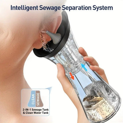 Earwax Removal Kit Pro with Visual Waste Tank, Interchangeable Nozzles, USB Rechargeable Ear Cleaner for Adults