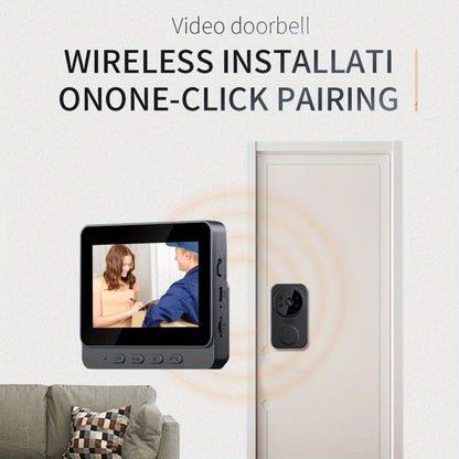 No WiFi Video Doorbell with 4.3" Indoor Monitor 1080P FHD, 120° Wide Angle, 850nm Night Vision, Two-Way Video Intercom