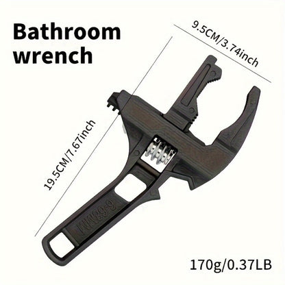 Bathroom Wrench Tool Multifunctional, Adjustable Double-Ended Open-End Wrench for Sink, Faucet, Water Pipe & Heating Repair