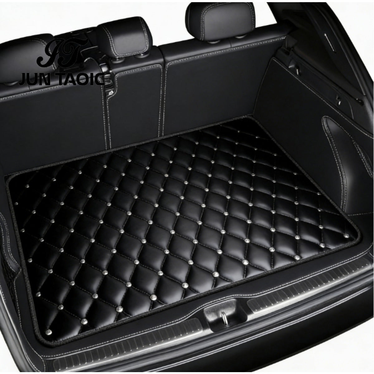 Car Trunk Mat Cargo Liner – Waterproof Non-Slip Trunk Floor Mat with Pattern Designs to Protect Vehicle Interior from Dirt