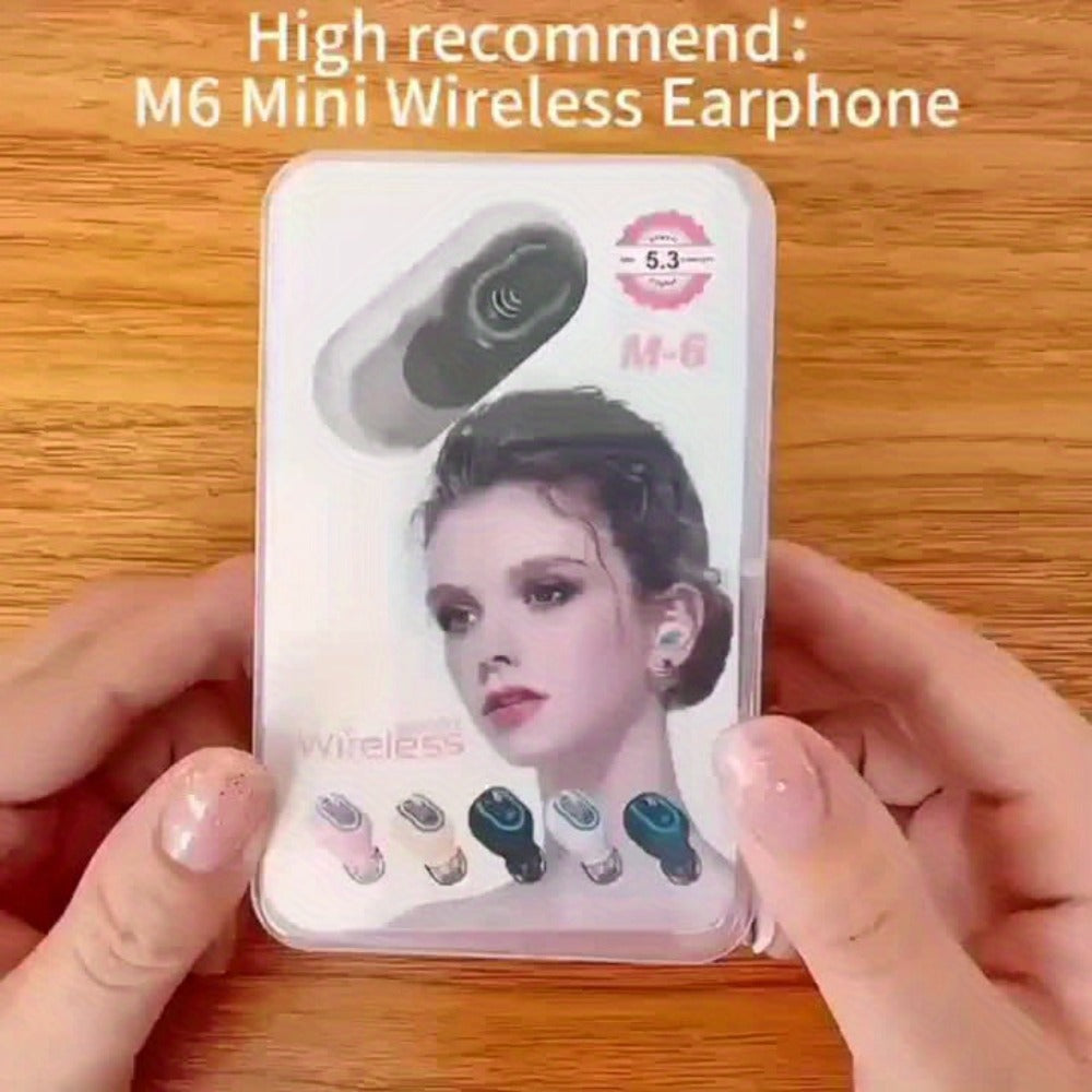 Mini Invisible Wireless Earphone Long Standby Condenser Microphone In-Ear Sport for Bedside Audio, Alarms and Room Entertainment