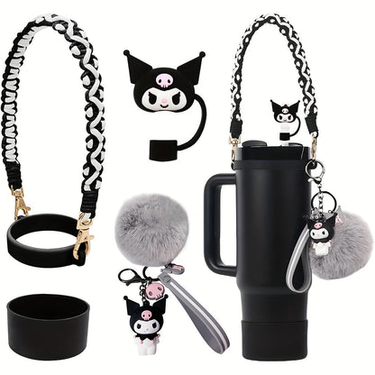 Kawaii Sanrio Tumbler Accessories Cup Sleeve & Silicone Boot Set – Compatible with 30 & 40 oz Tumblers, Hello Kitty Kuromi Cinnamoroll