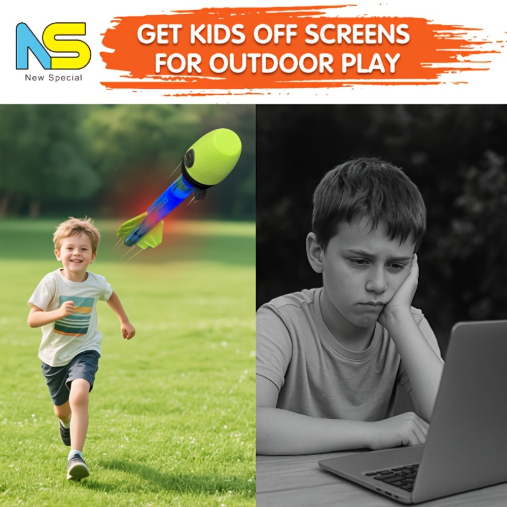 LED Rocket Launcher Toy for Kids, Soars Up to 250 Feet with the Listed Color, Size or Set Options for Everyday Use