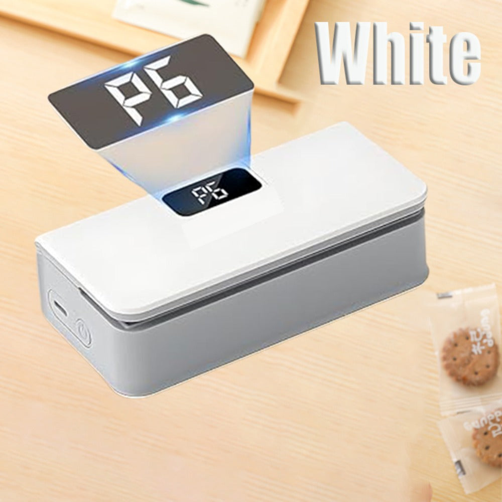 Portable Mini Bag Sealer USB Rechargeable, Handheld Food Sealer with Built-In Cutter for Fruits, Vegetables