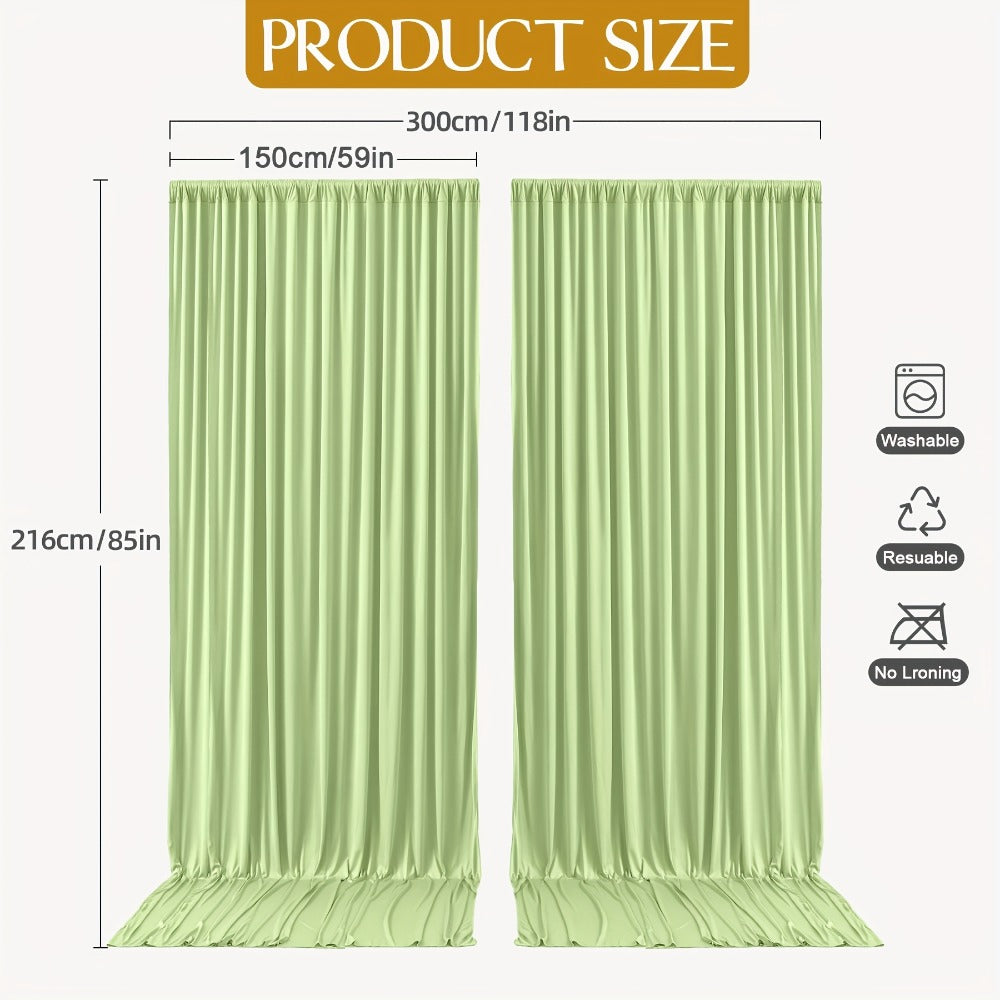 Elegant Fabric Backdrop Curtains 4pcs with Poles 59x85in Non-Transparent Wrinkle-Free Party Photo for an Everyday Personal Care Routine