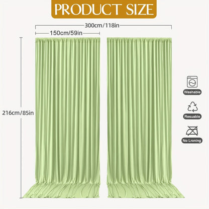 Elegant Fabric Backdrop Curtains 4pcs with Poles 59x85in Non-Transparent Wrinkle-Free Party Photo for an Everyday Personal Care Routine