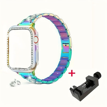 Diamond Apple Watch Case & Strap Set for an Everyday Personal Care Routine, with the Listed Configuration