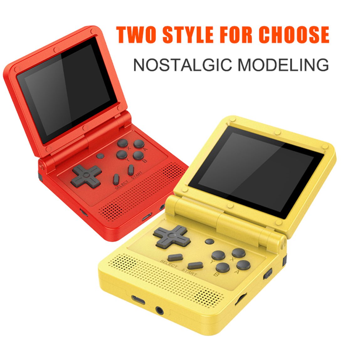 Handheld Game Console Powkiddy V90 with 3.0-Inch IPS LCD, 320x240, 64GB Options, 1020mAh Battery, Linux, 6, 000-game 64GB bundle