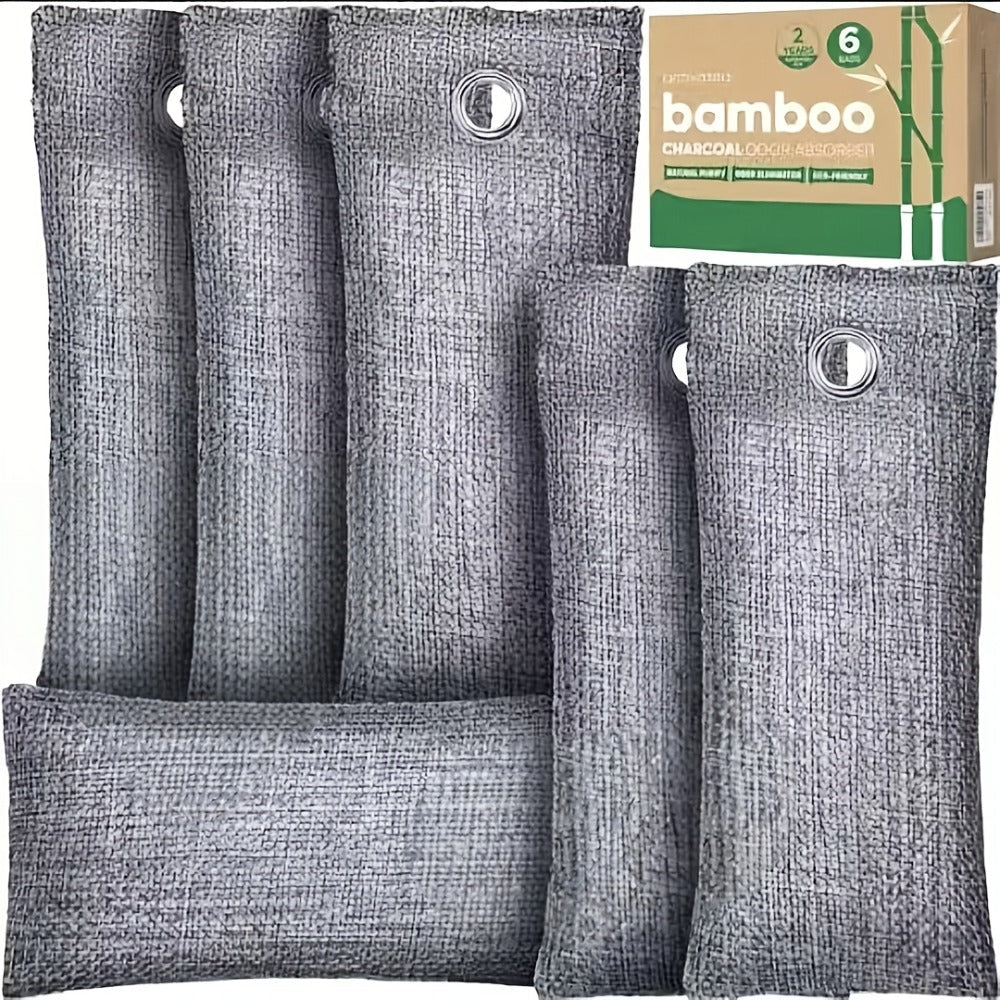 Bamboo Charcoal Air Purifying Bags Odor Absorber Eliminator for Home Car Closet Pet Smoke for Entryways, Bedrooms and Living Spaces