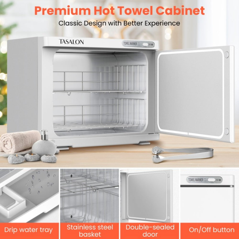 Hot Towel Warmer Cabinet 23L Holds 72 Towels Heats to 158-176°F in 10-15 Min, Professional Salon & Spa