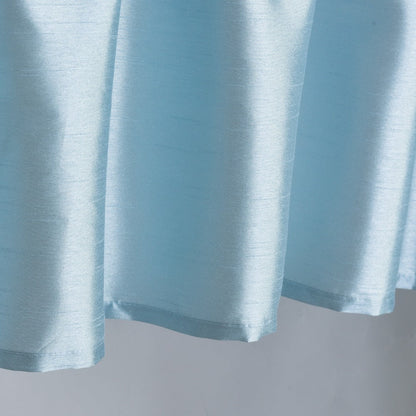 Three-Piece Faux Silk Window Curtain Set with Rod-Pocket Valance, Two 26 x 36-Inch Tiers and Eleven Colors