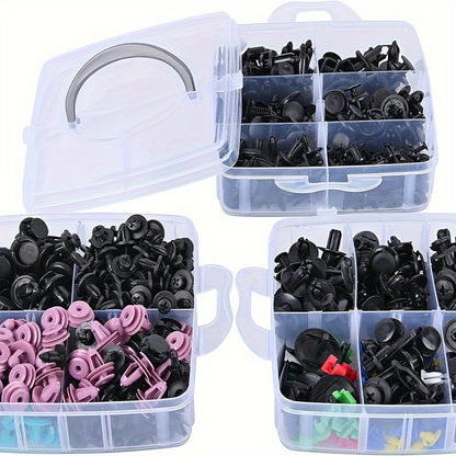 Car Bumper Screw & Rivet Repair Kit 725-Piece – Universal Plastic Clips, Nuts & Fasteners for Bumper, Wing & Interior Body Panels