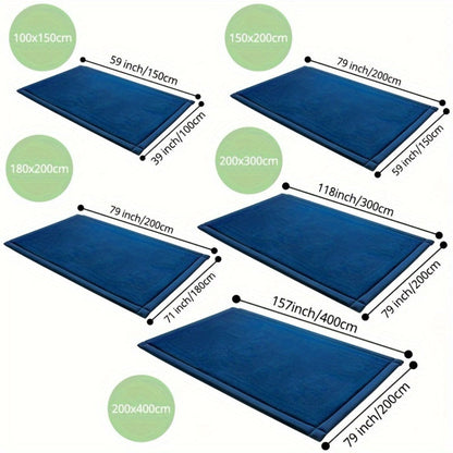 Tatami Floor Mat Thick Foam Padded Rug Coral Velvet Baby Play Mat Crawling Mat for Kids Nursery Playroom Living Room Yoga Mat Japanese Style