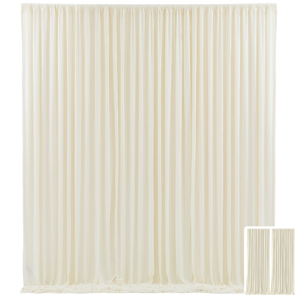 Two-Panel 10 x 10 ft Backdrop Curtain Set with Pole Pockets and 16 Color Options for Events