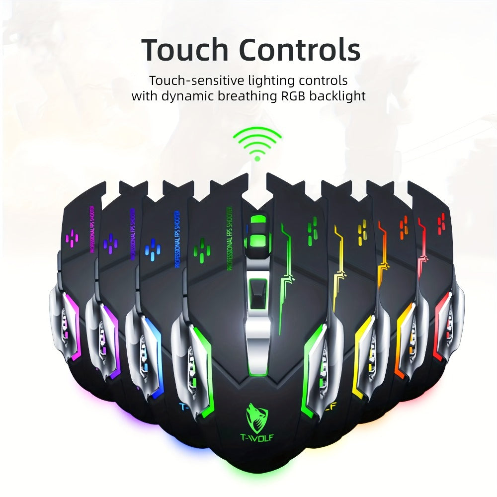 Bluetooth 5.0 2.4G Dual Mode Wireless RGB Gaming Mouse Silent 6 Button USB-C Rechargeable for an Everyday Personal Care Routine