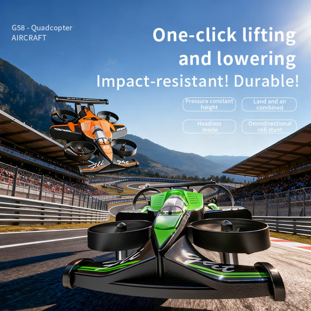 2-in-1 Mini RC Car and Drone Combo Dual Mode Switch One-Touch Takeoff Stable with the Listed Color, Size or Set Options for Everyday Use