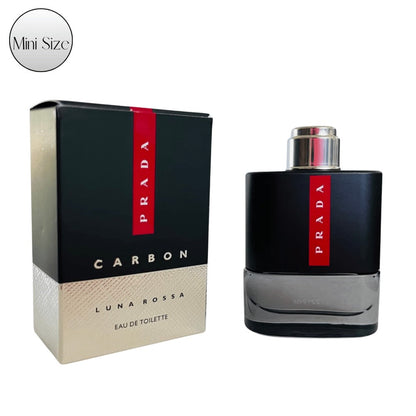 Eau de Toilette Prada Luna Rossa Carbon for Men 9ml Travel Spray in Black Portable Atomizer