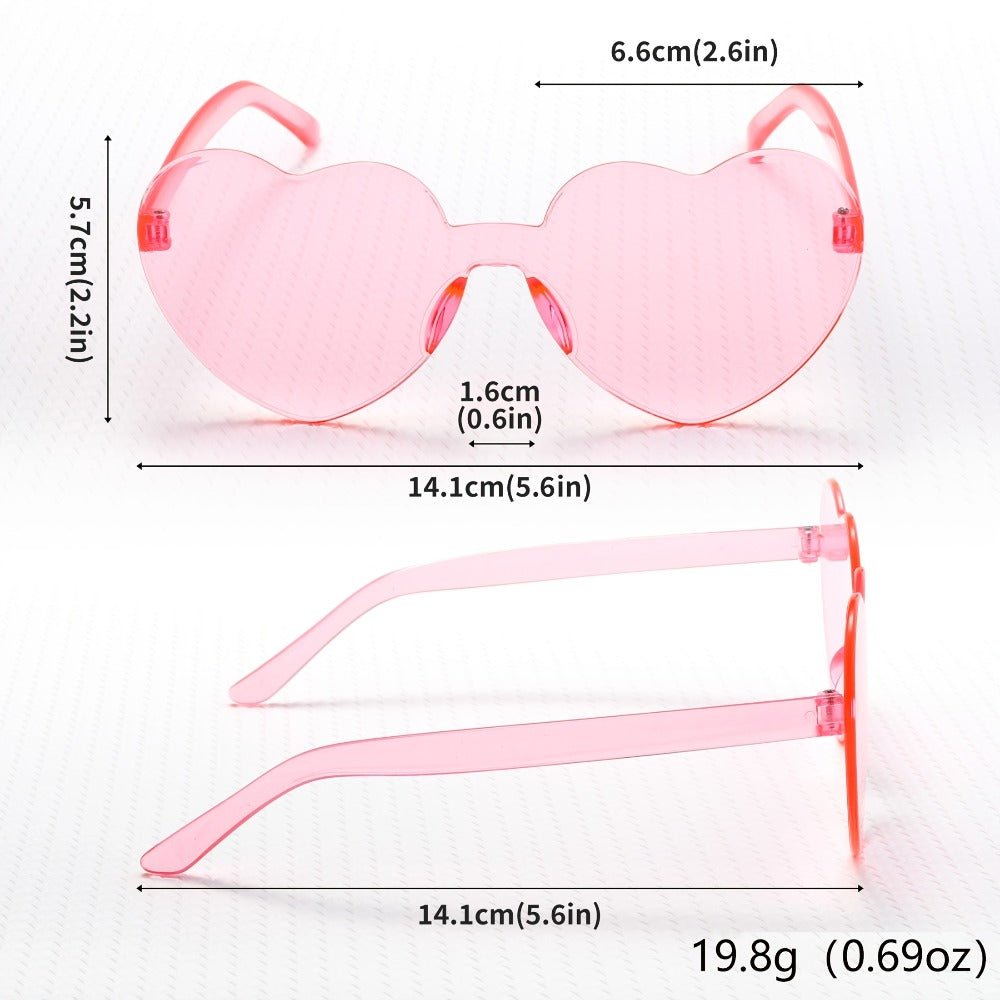 Heart Shaped Glasses 25 Pack Candy Color Party Sunglasses Bulk for Photo Booth Props for Parties, Celebrations and Guest Favors