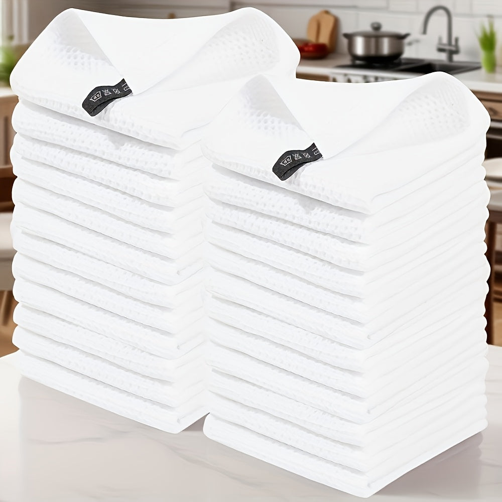 Kitchen Dish Cloths 23pcs 100% Cotton Waffle Weave Ultra Dish Towels 12x12 Inch for Cooking Cleaning Wiping Hands Kitchen Decor Gift