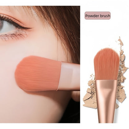Makeup Brush Set 16pcs Complete Face Brush Kit – Blush Powder Eyeshadow Contour Brow & Lip Brushes, Soft Blendable Fragrance-Free Portable