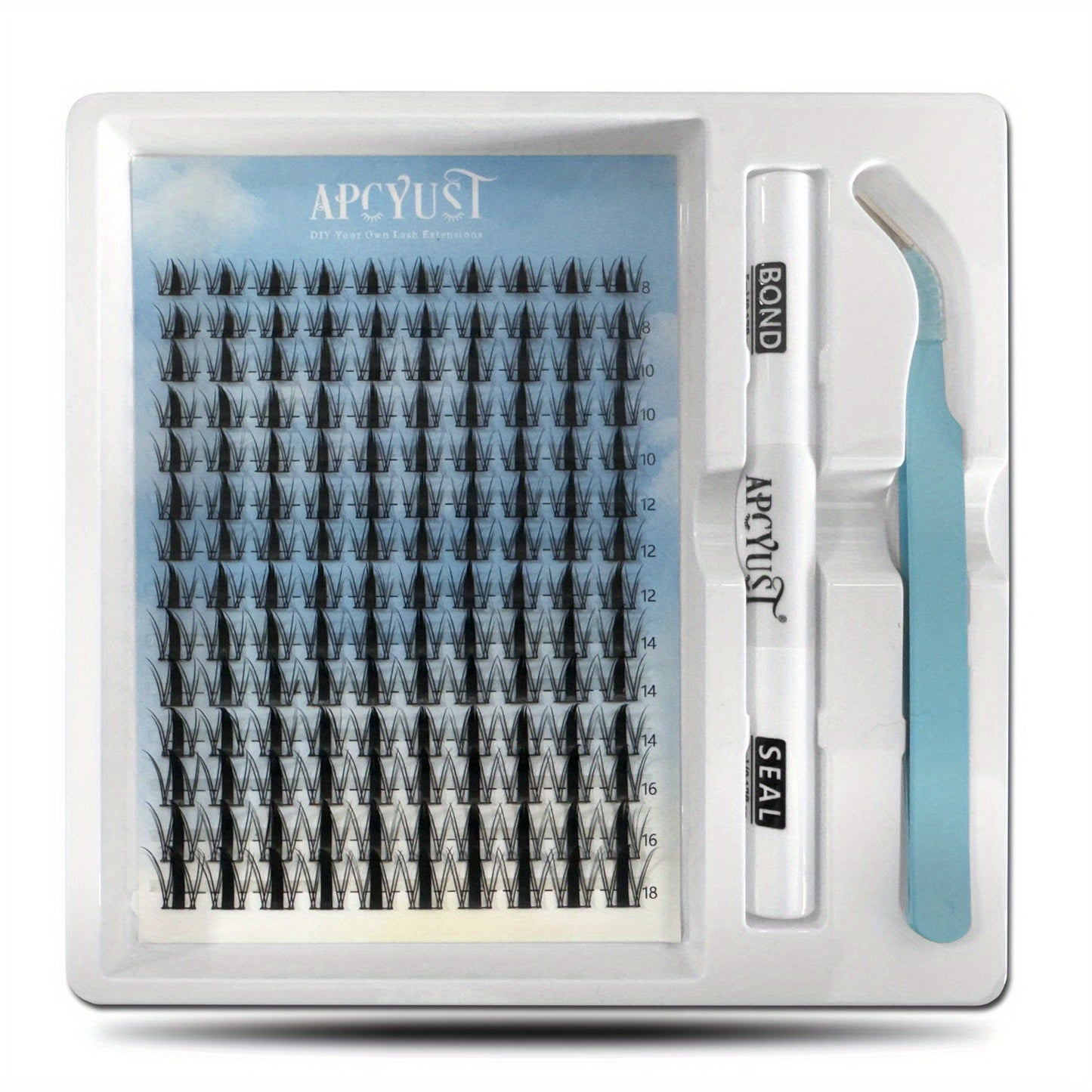 Spiky Wet-Look Fairy Lash Clusters Kit – Manga Anime C Curl Individual Spike Eyelash Extensions 8mm-18mm Mixed Length