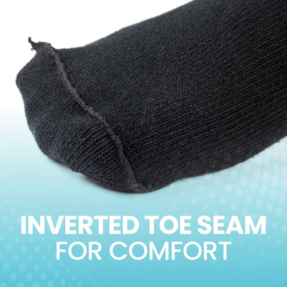 Extra Wide Socks for Swollen Feet 6 Pairs Stretch to 30 Inch Non-Binding Seamless Loose Fit for Entryways, Bedrooms and Living Spaces