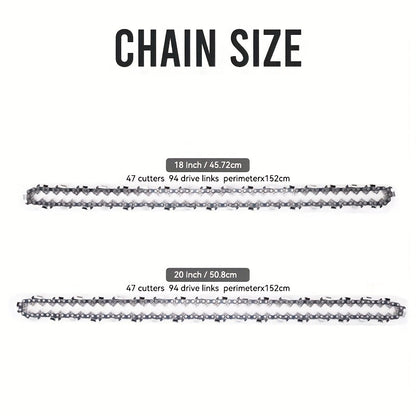 Chainsaw Chain Replacement Alloy, Wood Cutting Logging Tree Trimming for Garden, Patio and Yard Use