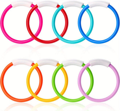 Diving Rings Pool Toys for Kids 8 Pack, Colorful Sinking Dive Rings Underwater Swimming Training Set for Boys & Girls
