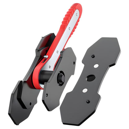 360-Degree Ratchet Brake Piston Compressor with Four Spreader Plates and Red Handle Pictured
