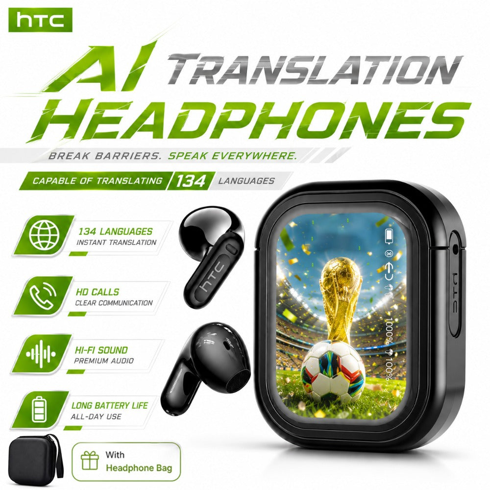 AI Translation Earphones Real-Time 134 Languages TWS Wireless Bluetooth Earbuds HTC NE20 HD for an Everyday Personal Care Routine
