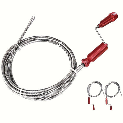 Drain Snake Pipe Cleaner, Flexible Drain Auger for Toilet, Sink, Shower & Sewer Clog Removal, Reusable Spring Wire Drain Unclogger