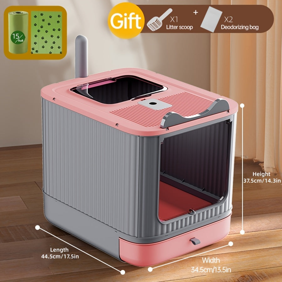 Enclosed Cat Litter Box with Odor Control – Extra Large Covered Design, High Privacy, Easy Clean Modern Cat Toilet for Multiple Cats |