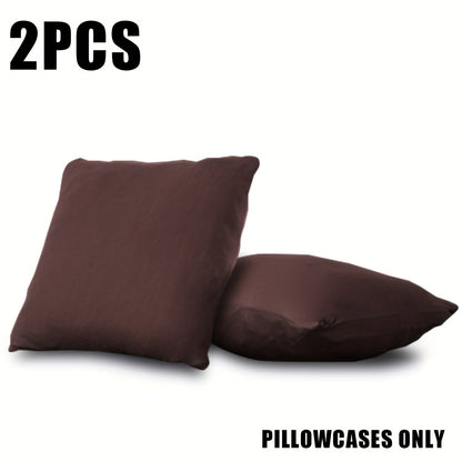 Sofa Cover Solid-Color Fitted Slipcover Options for 1, 2, 3 or 4-Seater Sofas and Separate Pillowcase