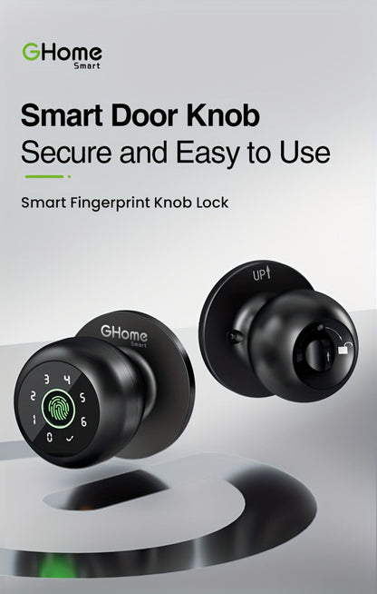 Smart Door Lock GHome K10 K10 PRO K20 and KD03 PRO Knob Models with Three or Four Access Methods