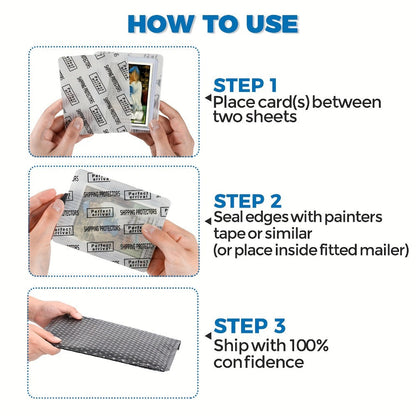 Trading Card Shipping Protectors 60/120/510 Count 3.5x4.5 Inch – Premium Rigid Plastic Card Mailer Inserts for Sports Cards