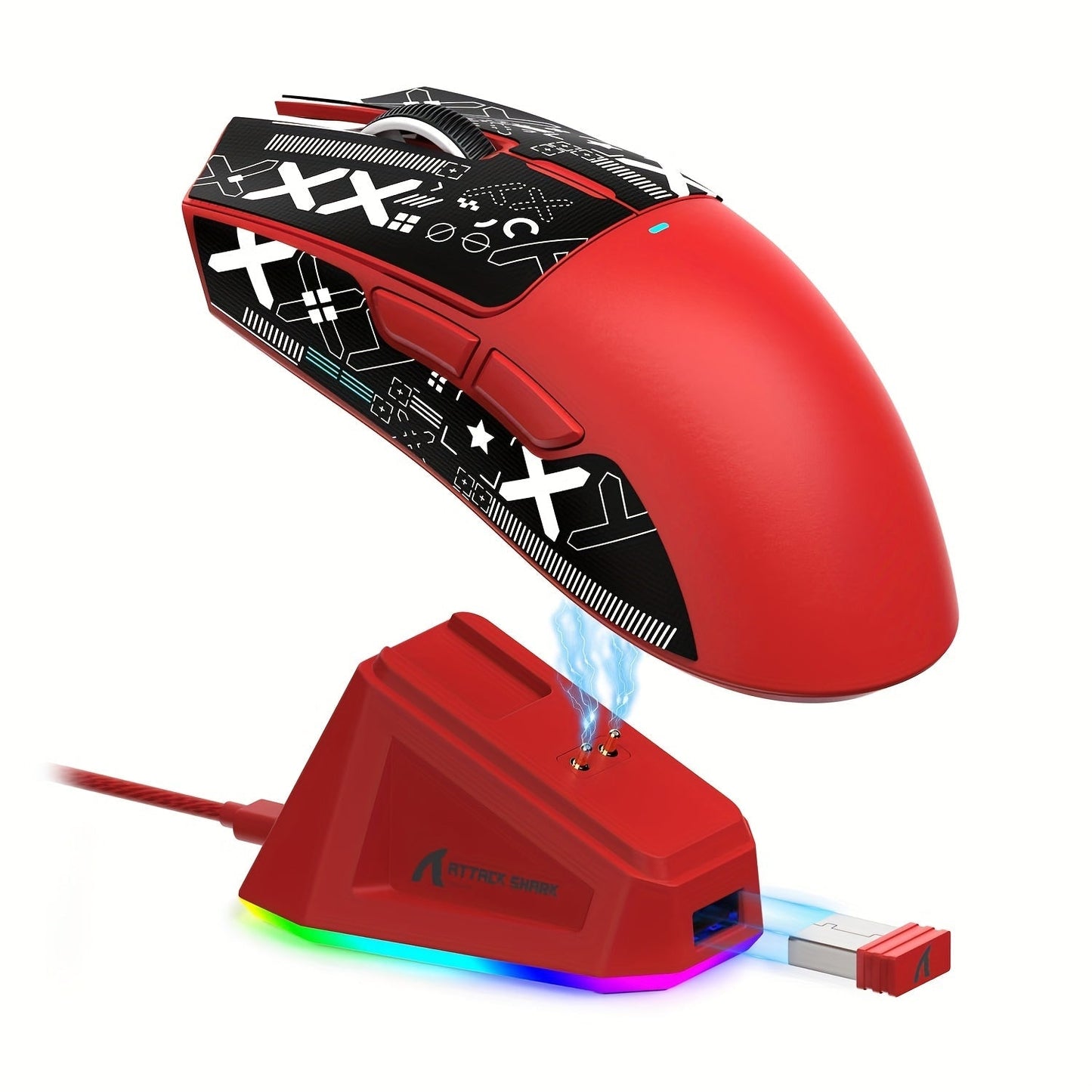 ATTACK SHARK X11 Wireless Gaming Mouse with RGB Charging Dock, Tri-Mode 2.4G/USB-C, PAW3311 Sensor