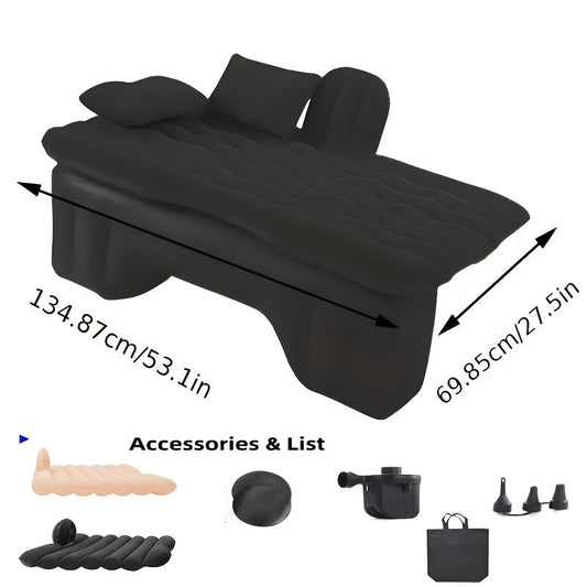 Car Inflatable Mattress with Blue Set, Black 28 x 52 Inch Seat or Black Style Checkout Options