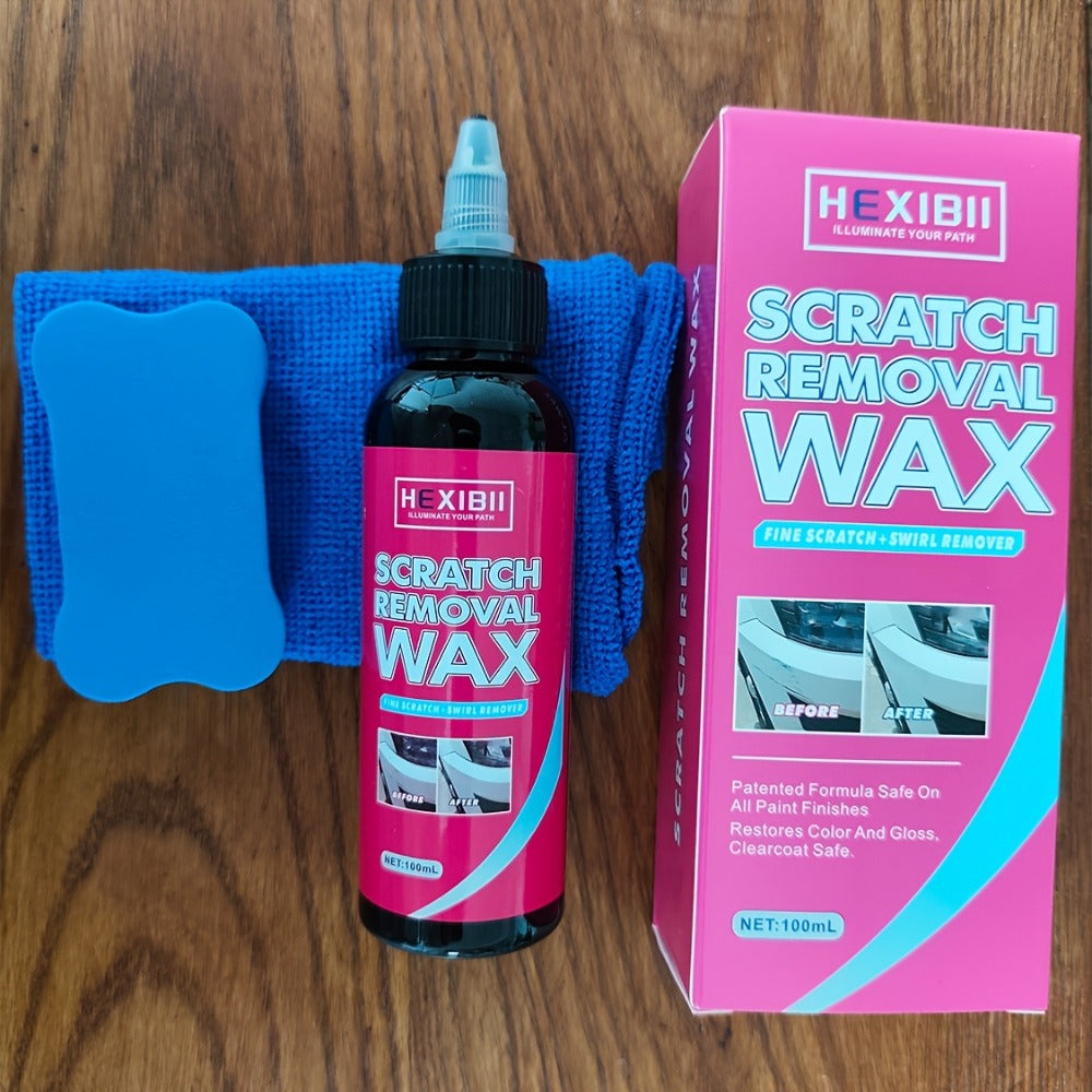 Car Scratch Remover Wax 2-Pack – Liquid Formula for Fine Surface Scratch Repair on Cars, RV, Trucks & Motorcycles