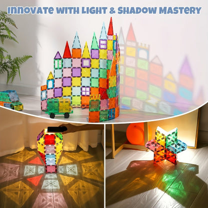 Magnetic Tiles 120pcs with 2 Toy Cars for Kids Ages 3 4 5 6 with the Listed Color, Size or Set Options for Everyday Use